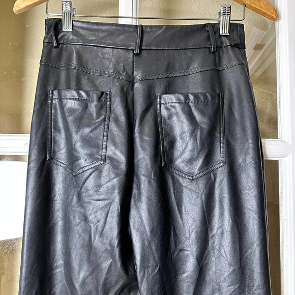 SHEIN Faux Leather Stretch Straight Leg Pants Trousers - Petite Small - Picture 6 of 8
